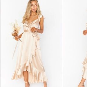 Champagne silk dress